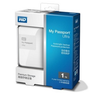 西部数据（Western Digital）MY PASSPORT ULTRA 1T 2.5英寸 白色 移动硬盘