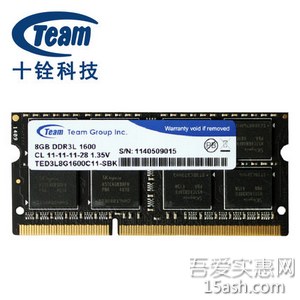 Team/十铨 低电压版DDR3L 1600 8GB笔记本内存