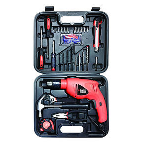 百得HD500KBC-A9 冲击钻工具套装58件套 13mm 550W 亚马逊288元包邮