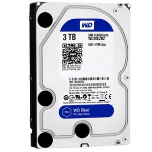 WD西部数据 蓝盘 3TB SATA6Gb/s 64M 台式机硬盘(WD30EZRZ) 京东569元包邮