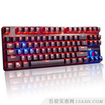 入门派！优派KU520 机械键盘 8键发光青轴 99元包邮