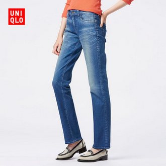 UNIQLO优衣库 smart shape 154143 女士直筒牛仔裤