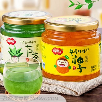 福事多蜂蜜柚子茶500g+芦荟茶500g