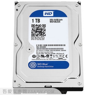 西部数据(WD)蓝盘 1TB SATA6Gb/s 7200转64M 台式机硬盘