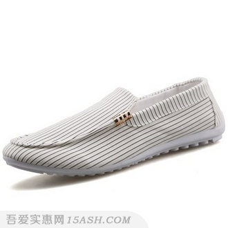 夏季男士休闲豆豆鞋透气帆布鞋