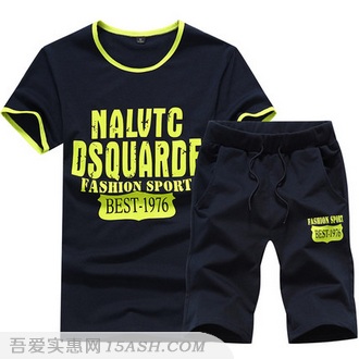 拓森卡 男士大码短袖运动套装 26元包邮