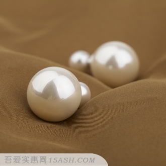 925纯银女防过敏耳钉双面珍珠银针 925纯银女防过敏耳钉双面珍珠银针