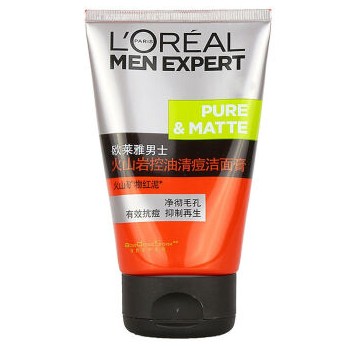 欧莱雅（LOREAL）男士火山岩控油清痘洁面膏