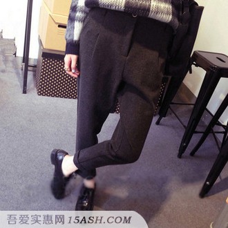 夏采芙 秋冬毛呢裤子哈伦裤