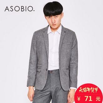 ASOBIO 秋季新款男装 时尚商务男式西服外套