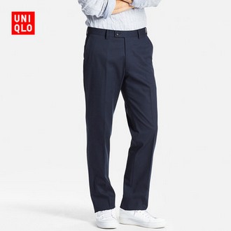UNIQLO优衣库快干无褶直筒长裤182672