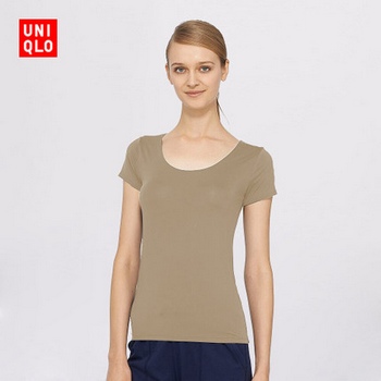 UNIQLO/优衣库 女装AIRismU领T恤(短袖)135069