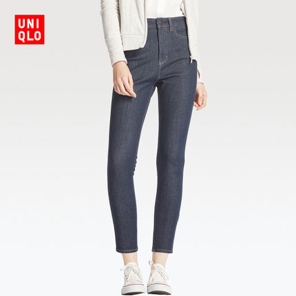 UNIQLO 优衣库 191973 女士高腰九分牛仔裤