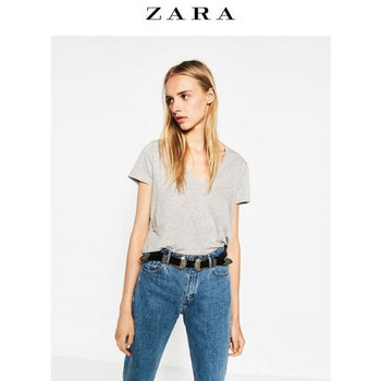 ZARA 女士生态棉T恤 04424021803