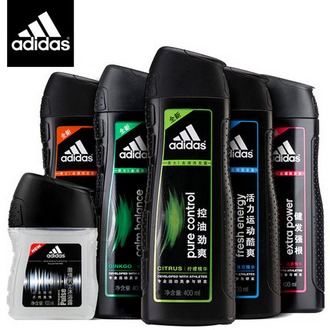 adidas阿迪达斯控油洗发水400ml+沐浴露100ml