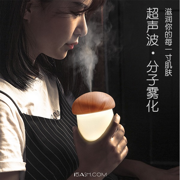 小蘑菇夜灯迷你静音加湿器，送孩子女友的可爱礼物