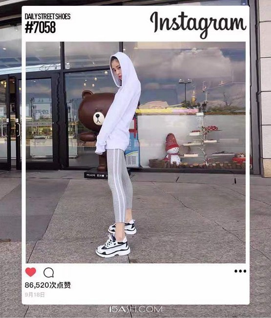 选对鞋子搭配不愁，我家闺女同款休闲增高老爹鞋小白鞋