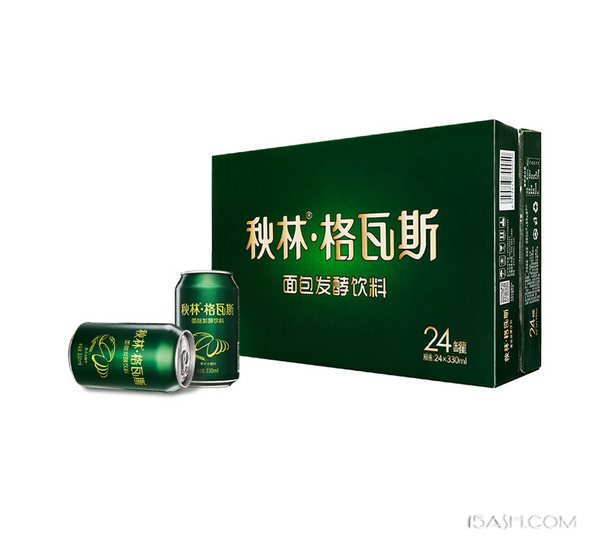 秋林格瓦斯330ml*24罐 0脂低热量